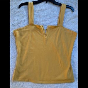 Express fitted v-neck tank top size Large